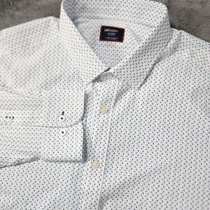 UNTUCKit Shirt Mens XL White Performance Button Up Stretch Nylon Relaxed Fit